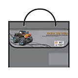 Папка д/труда А4 2отд молния сверху ПЧЕЛКА 325*240 матерч/ручки пластик д/мал, асс