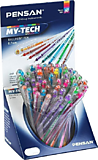 Ручка масл  Pensan MY-TECH MIX COLORED 0,7мм, асс (1/60/960)