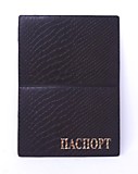 Обложка для паспорта ПВХ 134*188мм, ИМ Аллигатор (тиснение) золото шахматка, асс