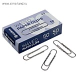 Скрепки 50мм (50шт) GLOBUS металл/гофрир/корп (72)