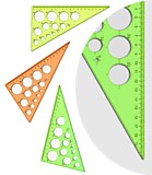 Треугольник пласт 30*90*60 19см с окруж СТАММ Neon Crystal (1/10)