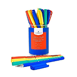 Ручка гел пиши-стирай LOREX LX-BASE BRIGHT,NEON Slim Soft Grip 0,5 гругл/корп син (24)