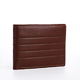 Бумажник портмоне 12* 8,5 см мужское кож/зам, коричневый