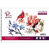 Альбом д/акварели А4 20л спираль жестк подлож 200г/м2  AF13-061-01 (1/10)