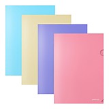 Уголок жесткий А4 180мкм ErKr DIAGONAL PASTEL непрозр , асс 50170