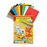 Картон мел 10цв 10л 1стор Calligrata (золото+серебро) Мягкие игрушки