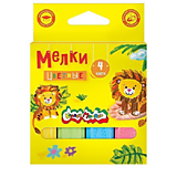 Мел шк  4цв  4шт Каляка-Маляка д/асфальта квадр к/у (26)