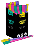 Ручка гел пиши-стирай Schoolformat CHOOSE NEON 0,7мм син (50)