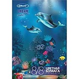 Цв бумага мел 1стор  8л  8цв А4 CULLINAN Океан 80г/м2 (1/10/50)