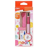 Ручка перо DELI 0,3-0,45мм, 6 смен.карт, син DL-Q80100