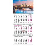 Календарь настен кварт 2025г 3спир 3блок 305*697мм ПОЛИНОМ, асс