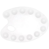 Палитра пласт овальная ГАММА белая 12 ячеек, асс (40)