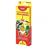 Пластилин  5цв  80г Луч Кроха, растительный (36)