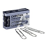 Скрепки 75мм (40шт) GLOBUS оцинкованные, гофрированные к/уп