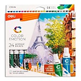 Краски акрил худ 24цв 12мл/тубы DELI COLOR EMOTION 